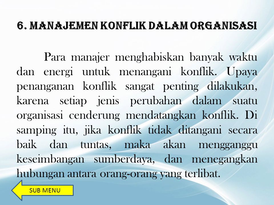 Pengertian Manajemen Konflik Dan Perubahan